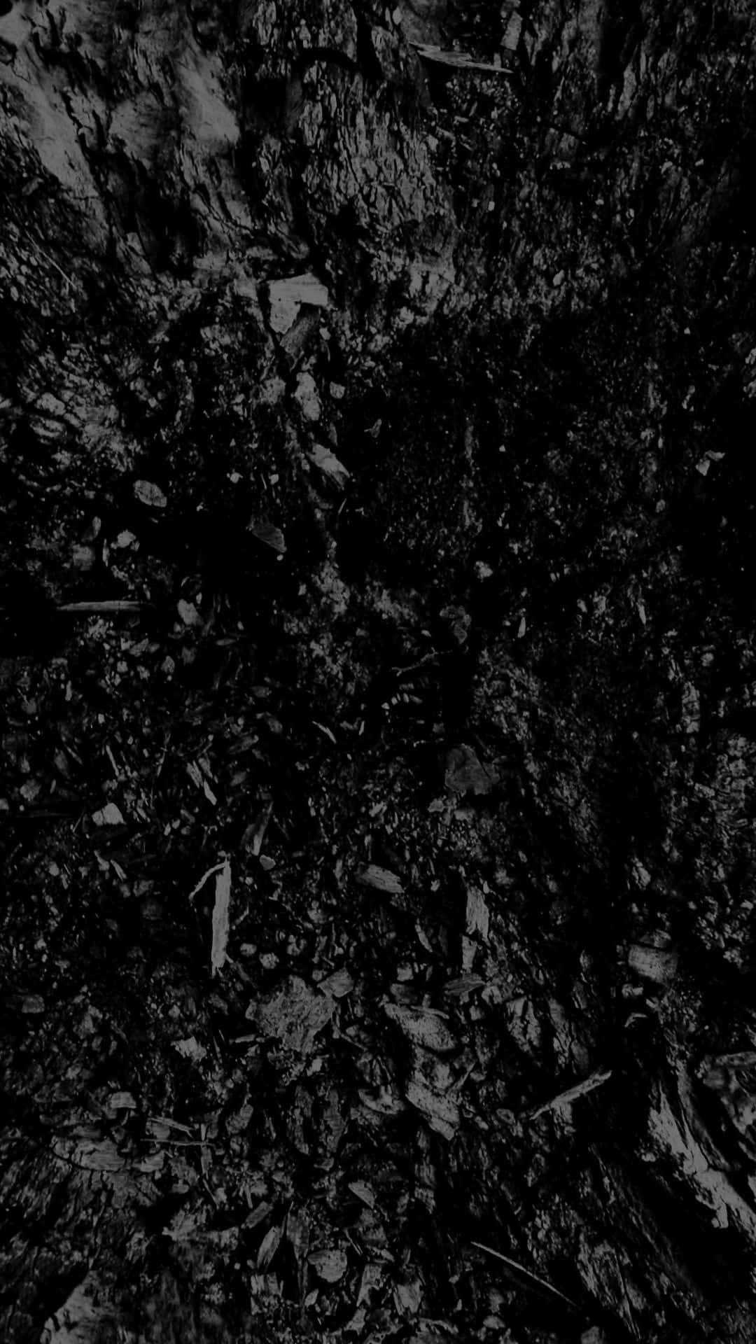 Coal Black And White Abstract, black and white, rough textured bark, Full HD Phone Wallpaper