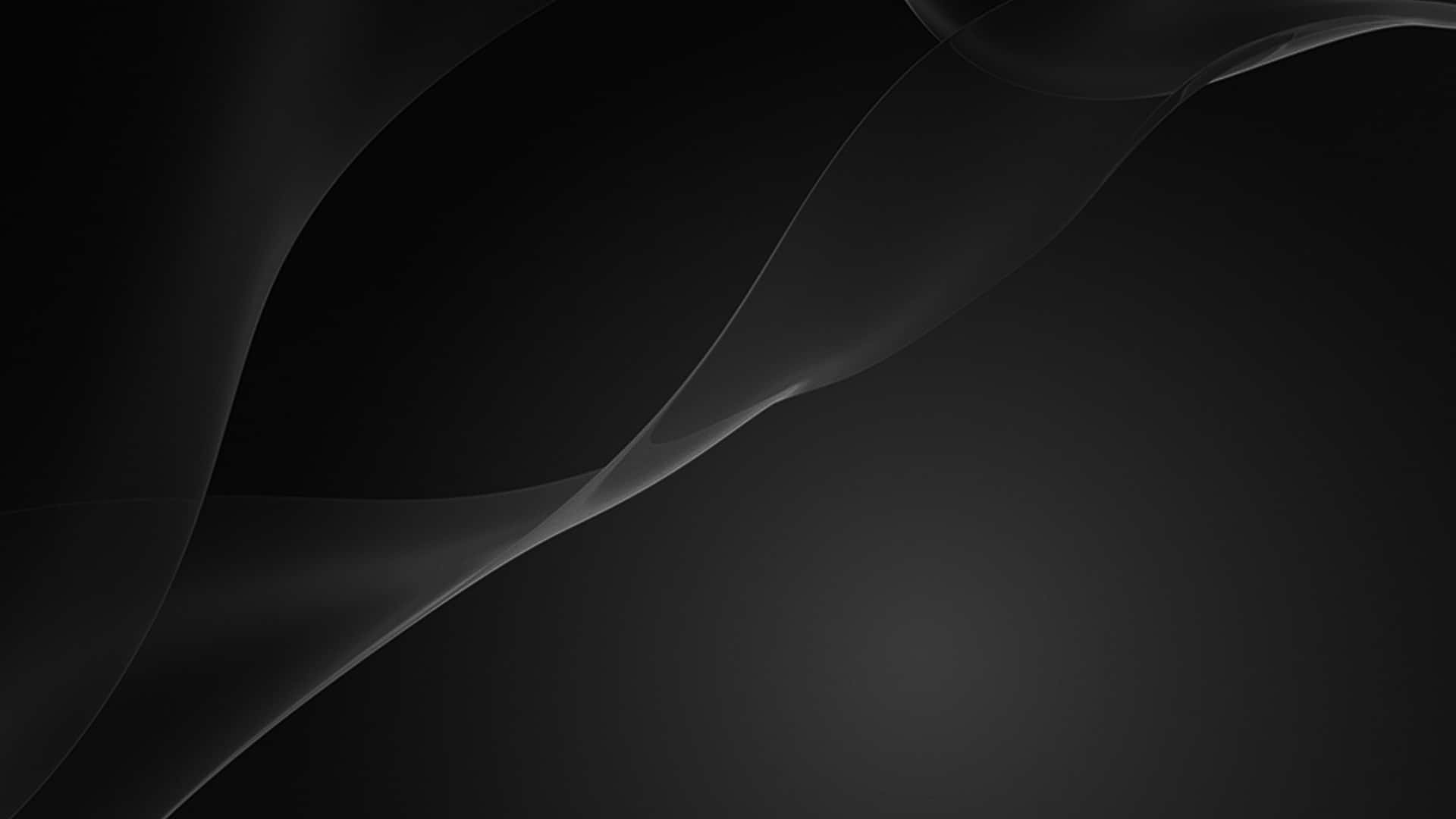 black and white abstract, white ribbons, deep black gradient background, Full HD Desktop Wallpaper
