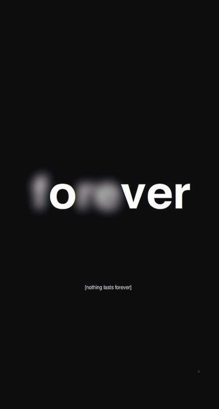 black and white aesthetic phone, white text, forever, HD Phone Wallpaper