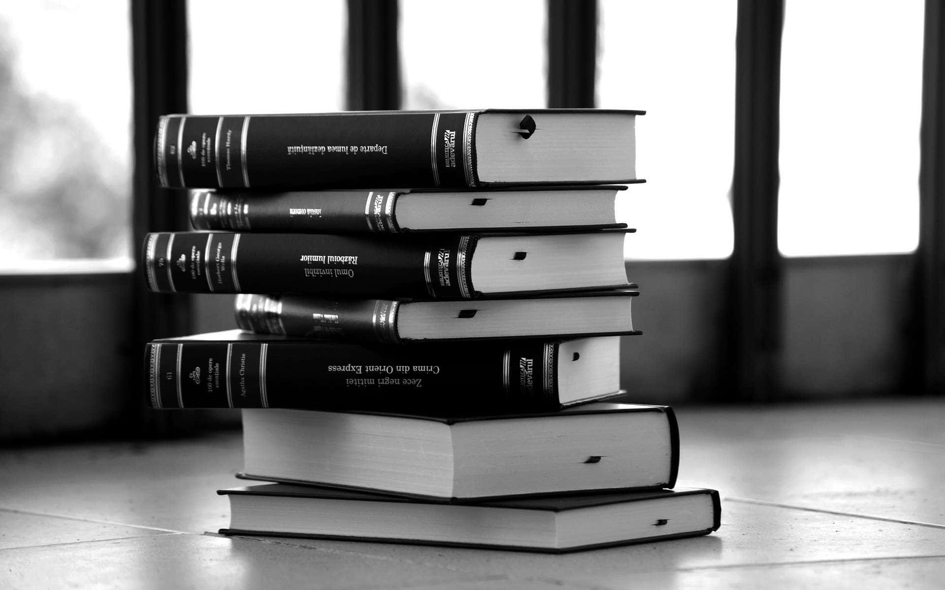 Black And White Book, wooden table, tiled floor, Full HD Desktop Wallpaper
