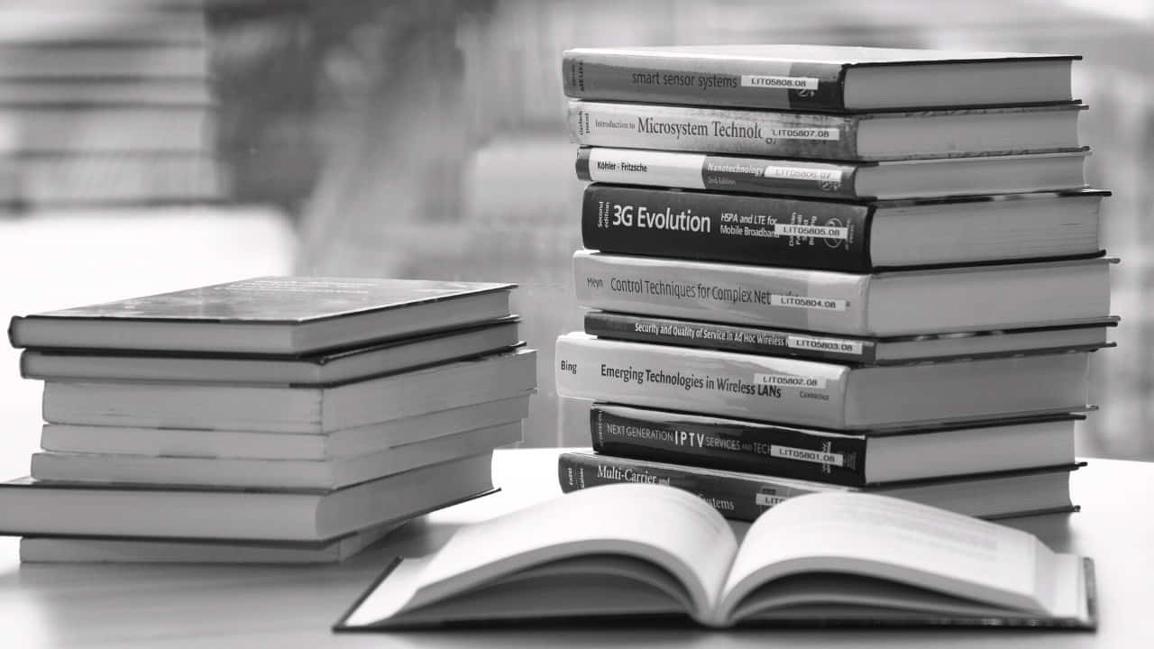 black and white book, technical books, wireless and microsystem technologies, HD Desktop Wallpaper