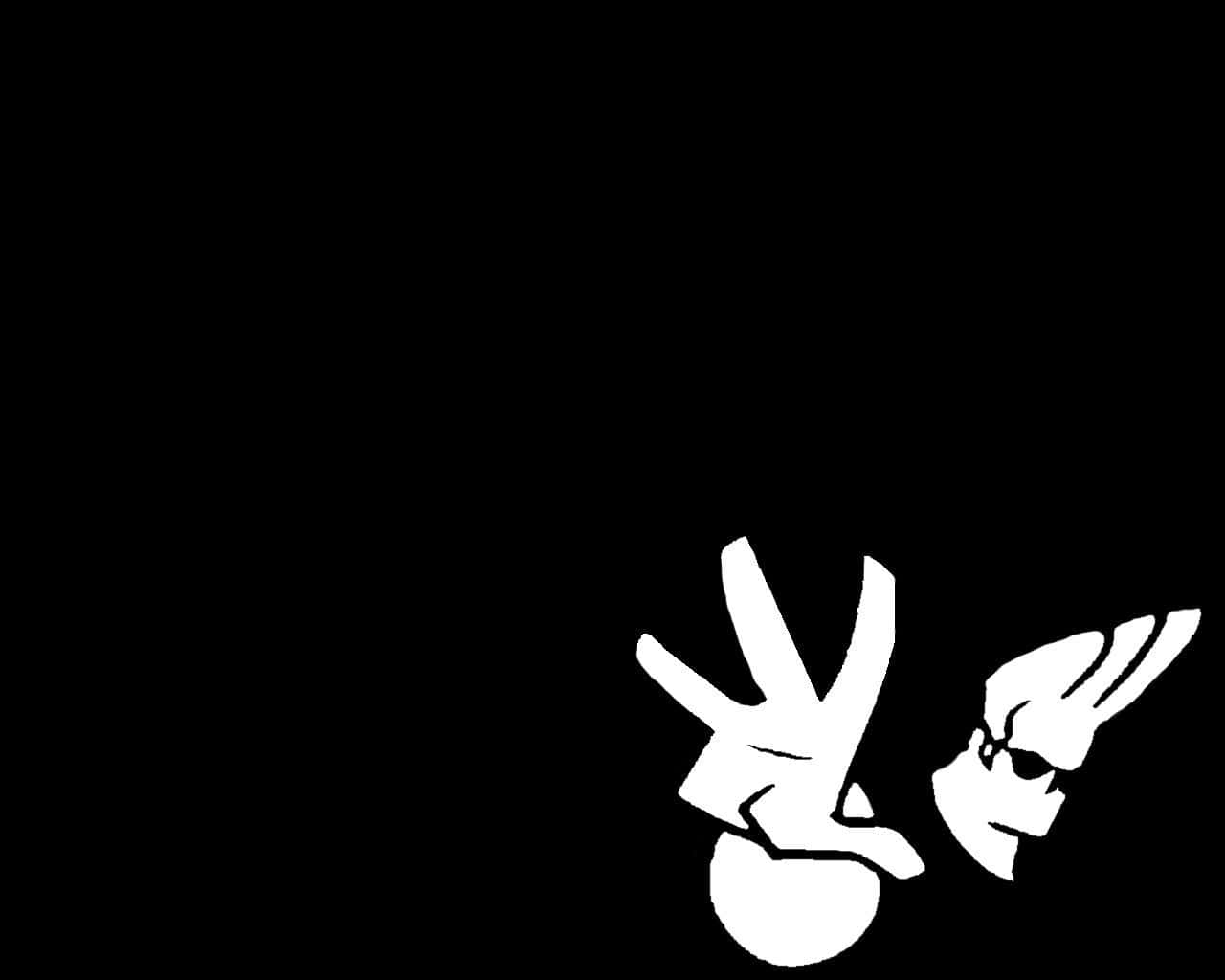 black and white cartoon, white line-art illustration, stylized bird head, HD Desktop Wallpaper