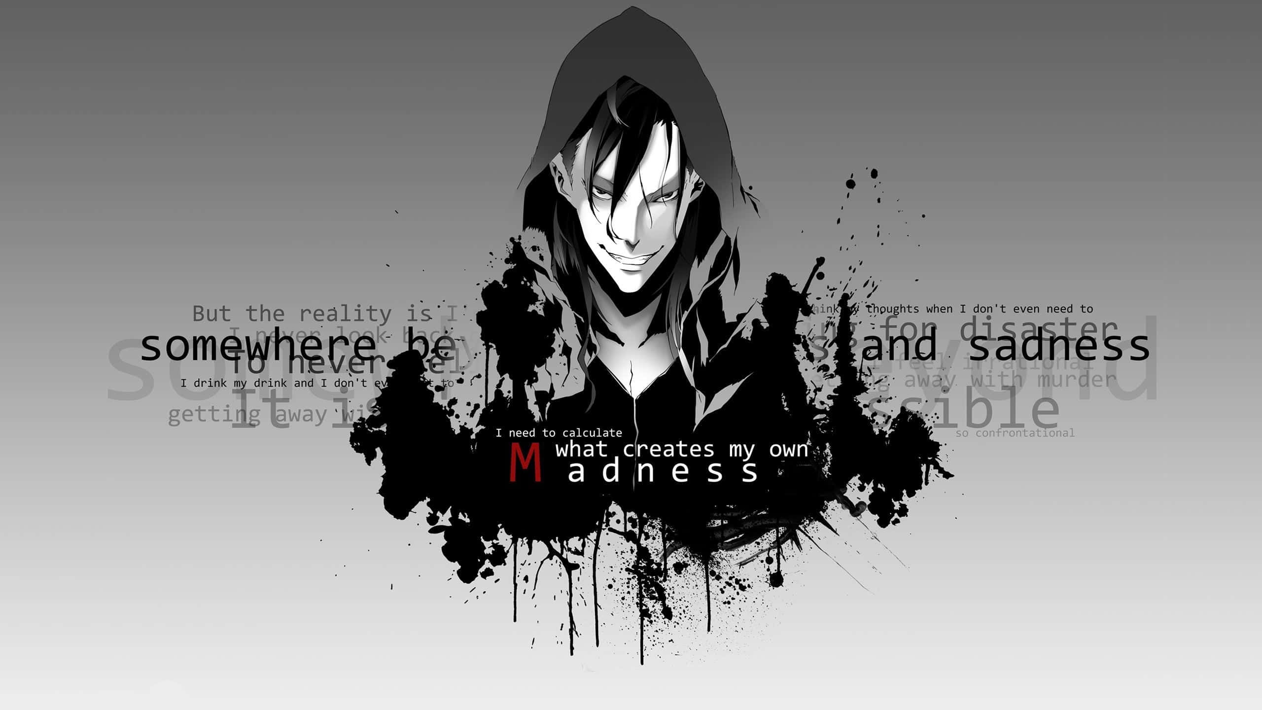 black and white cartoon, father and child, hooded cloak, 2K Desktop Wallpaper