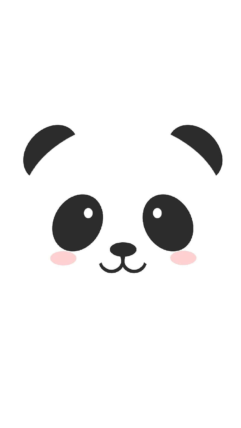 Black And White Cartoon, cartoon panda, big black eyes, HD Phone Wallpaper