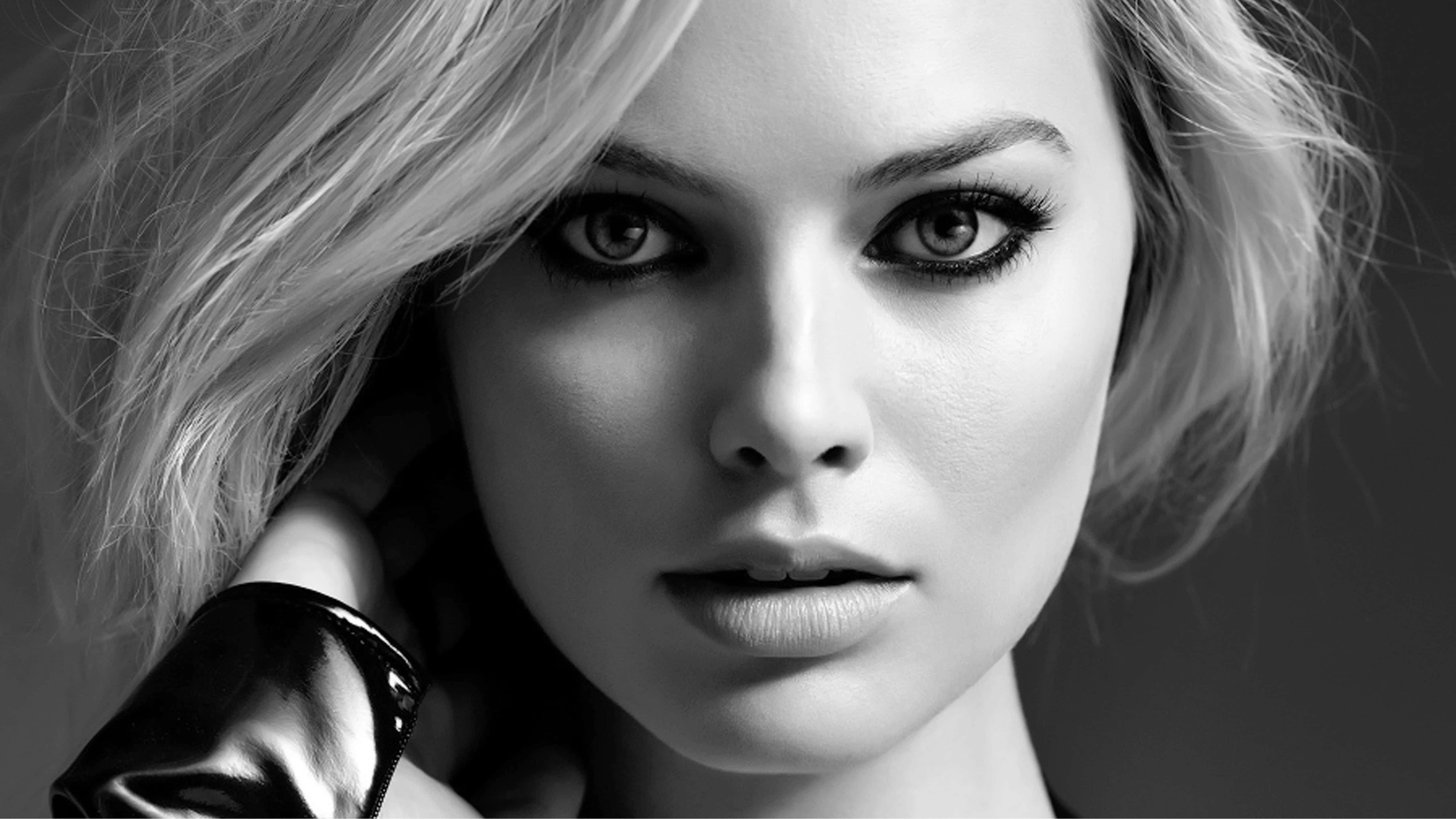 black and white celebrity, portrait, woman, 5K Desktop Wallpaper