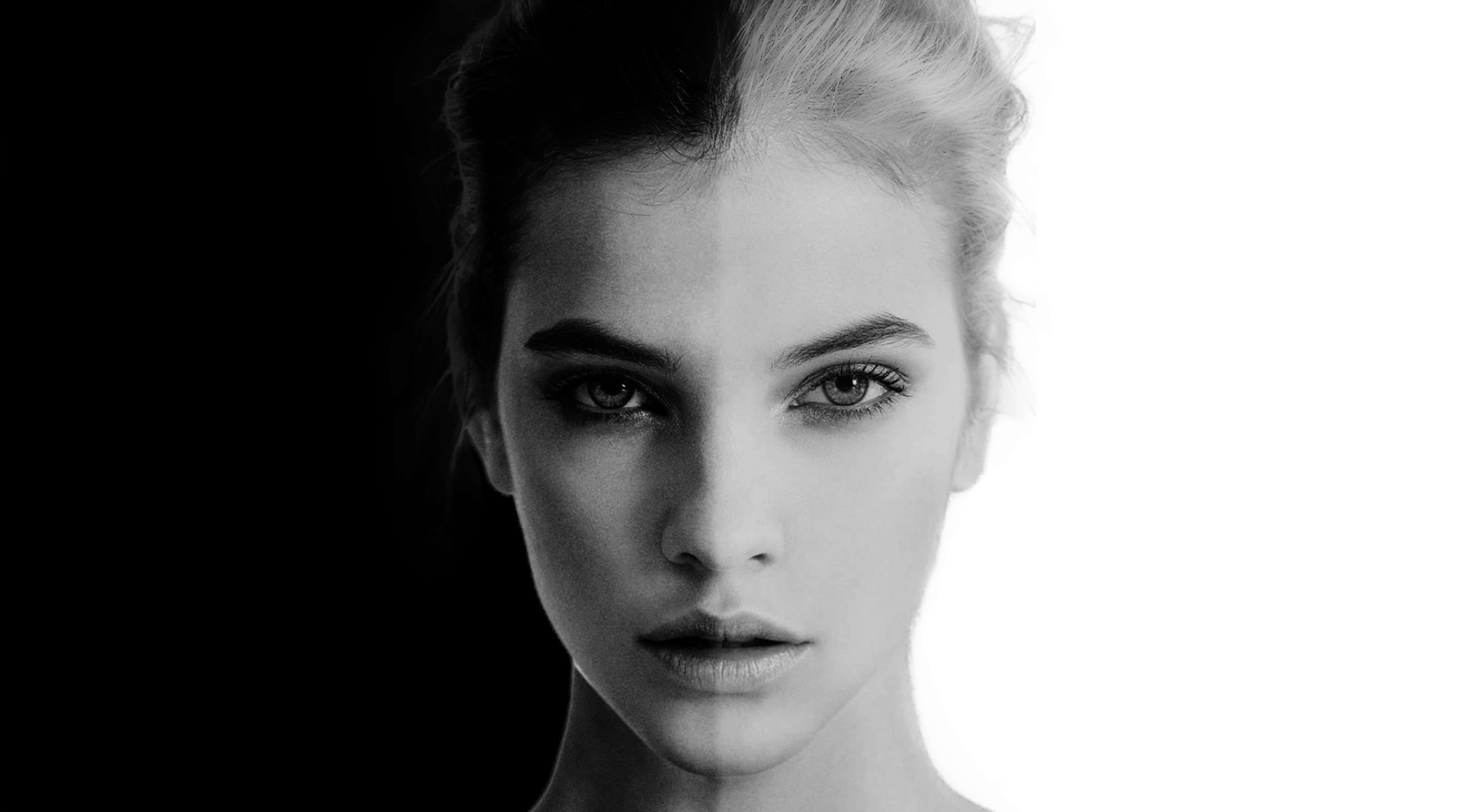 Black And White Celebrity, portrait, woman, 5K Desktop Wallpaper