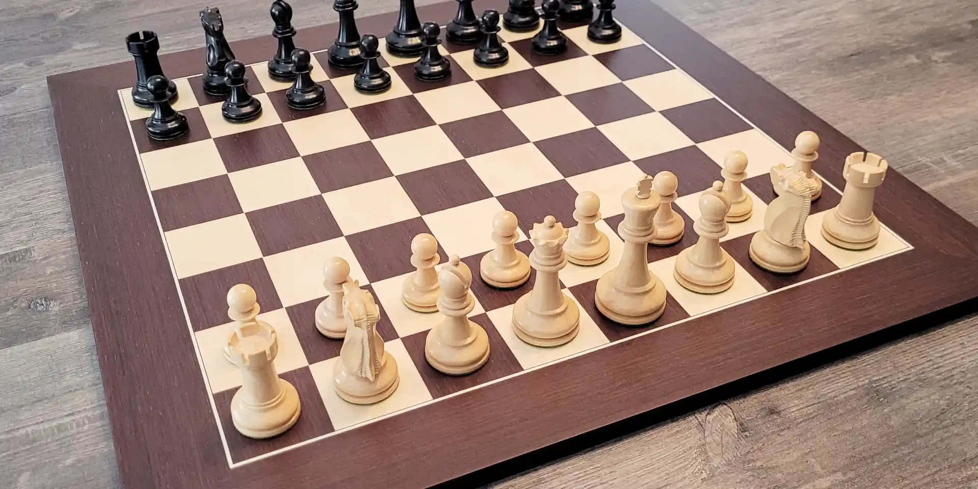 chessboard, white pieces, black pieces, Full HD Desktop Wallpaper