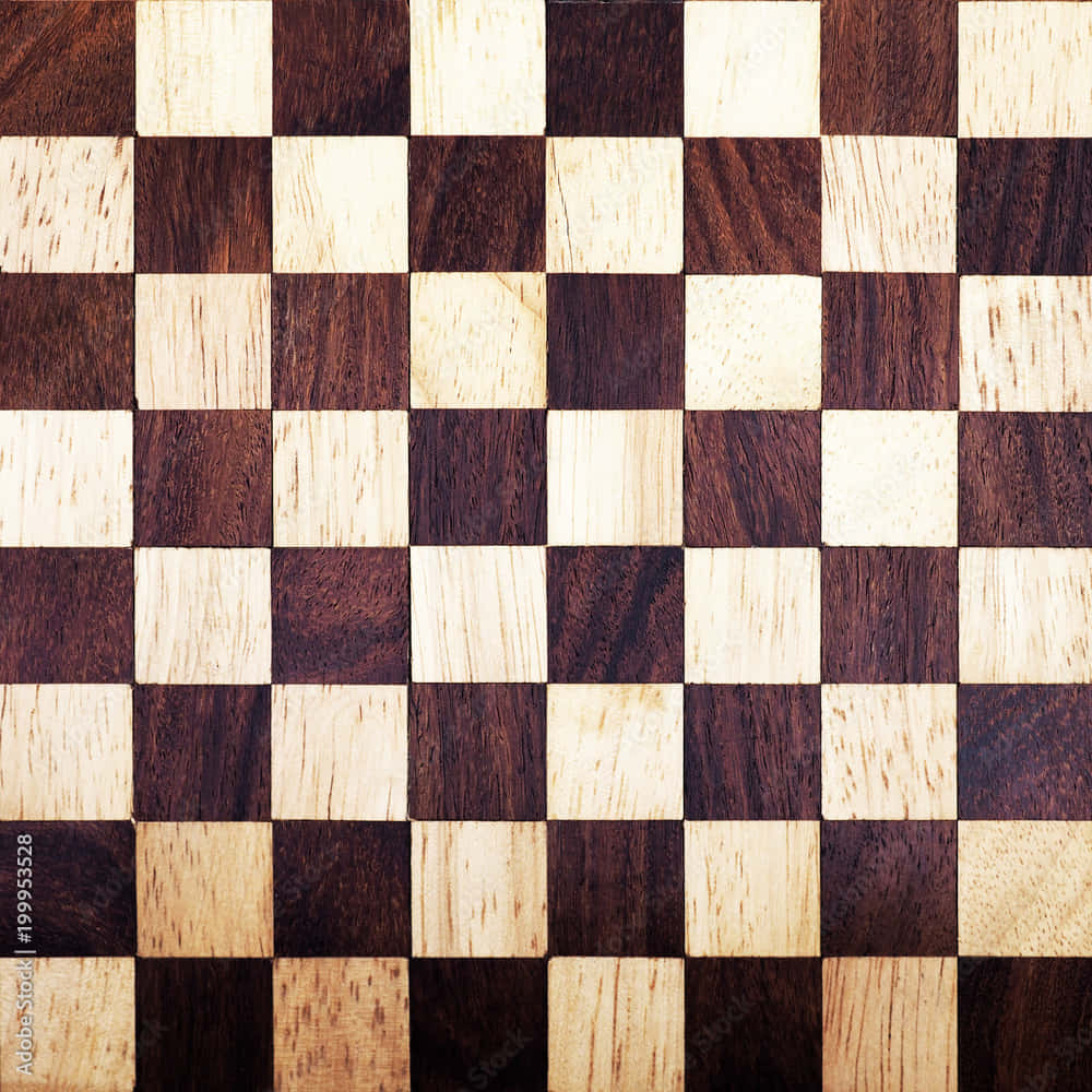 chessboard, wooden, dark and light brown squares, SD Desktop Wallpaper