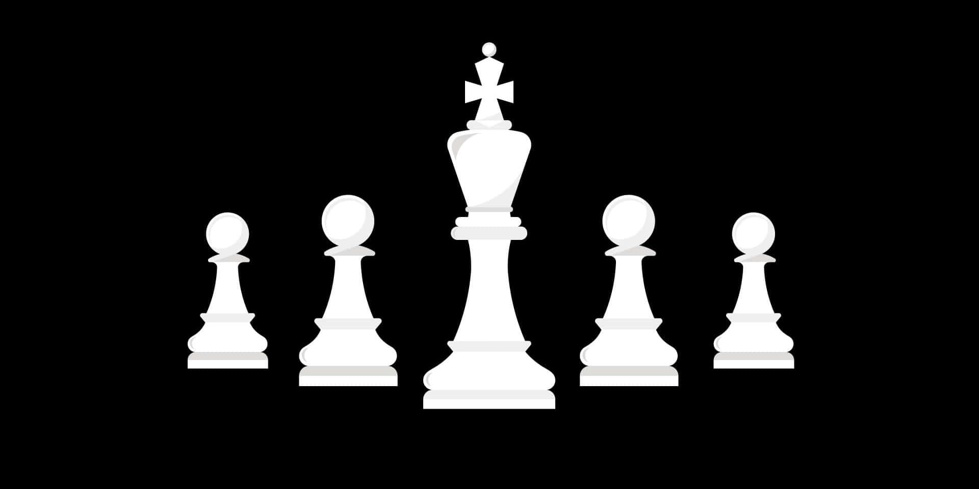 eager chess pieces, white chess pieces, king, Full HD Desktop Wallpaper