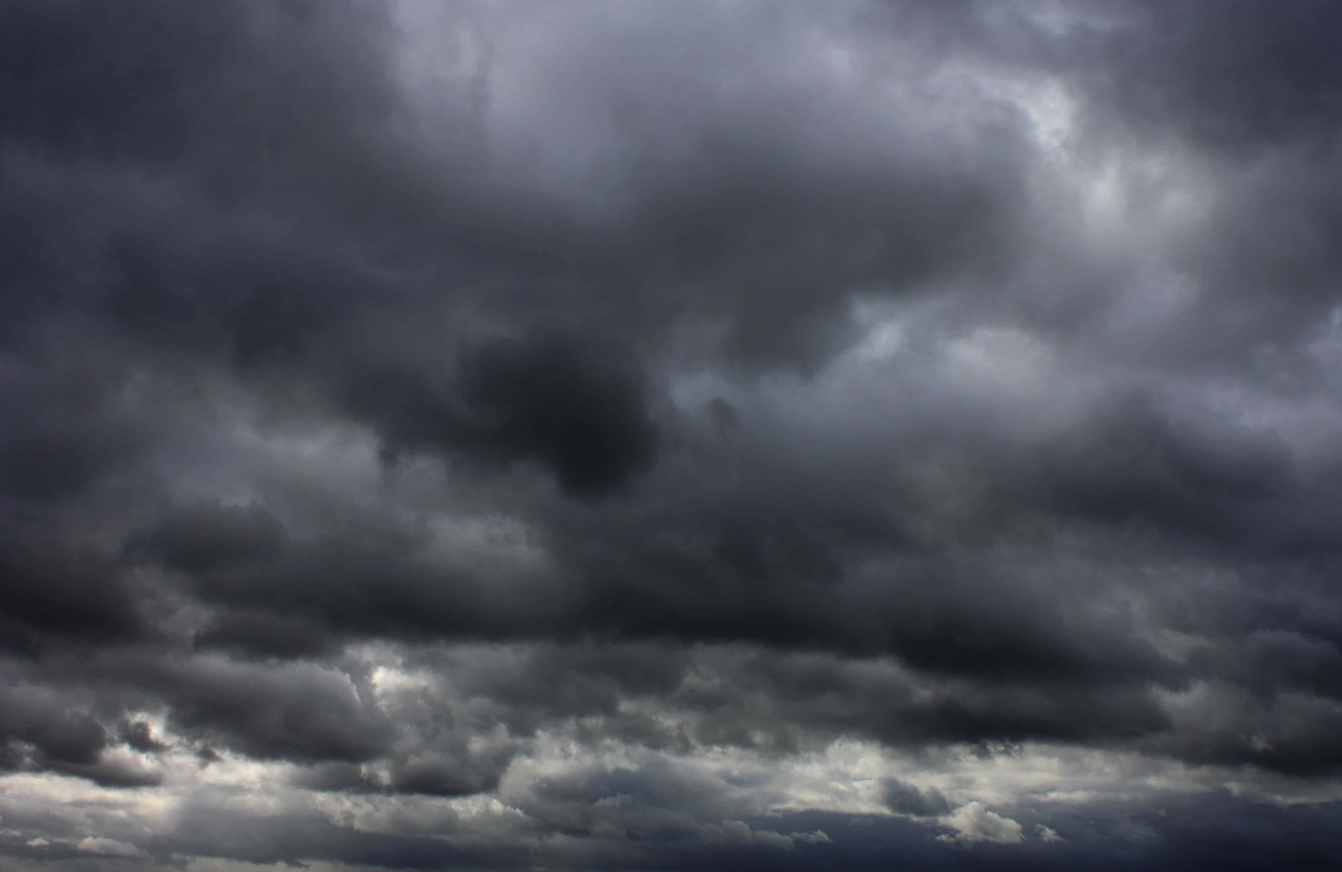 Black And White Cloud, dark gray clouds, storm, 4K Desktop Wallpaper