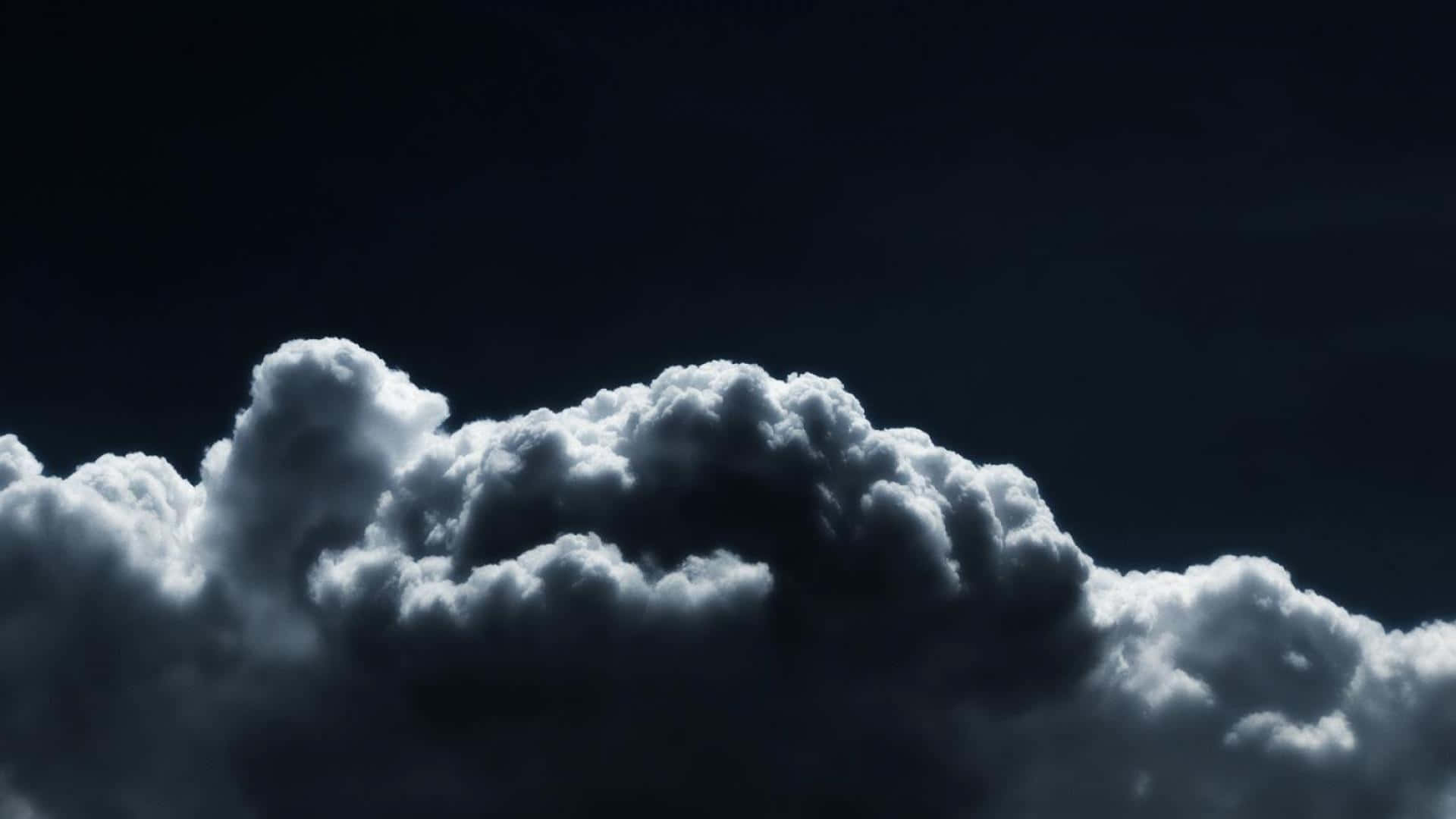 black and white sky, dramatic white clouds, textured edges, Full HD Desktop Wallpaper