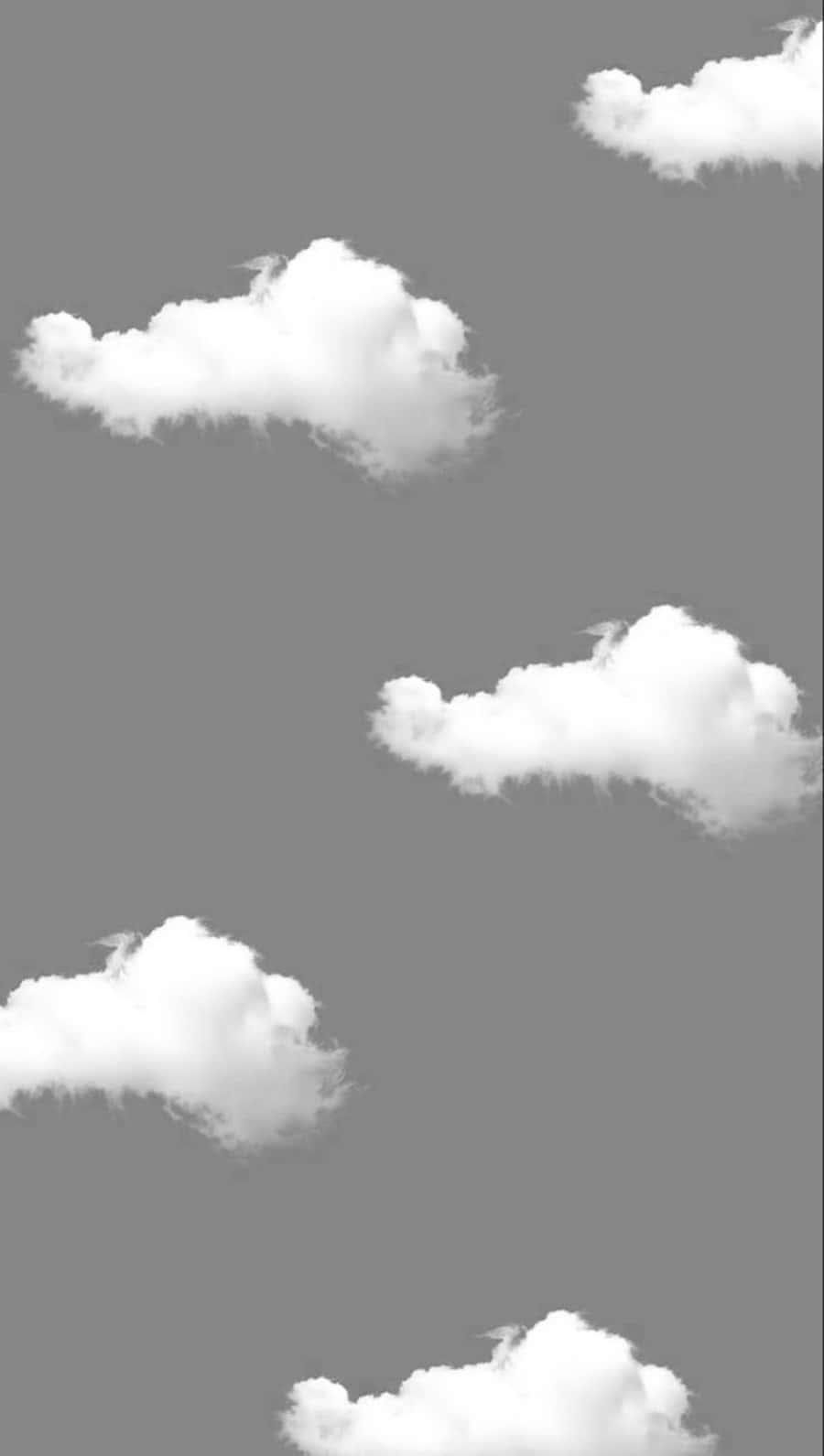 Black And White Cloud, soft white clouds, muted gray sky, HD Phone Wallpaper