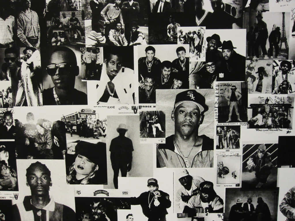 black and white collage, vintage hip hop photos, streetwear, SD Desktop Wallpaper