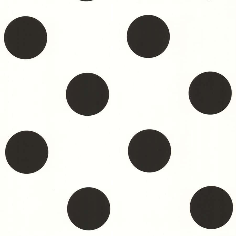 black polka dots, white background, minimalist wallpaper, SD Desktop Wallpaper