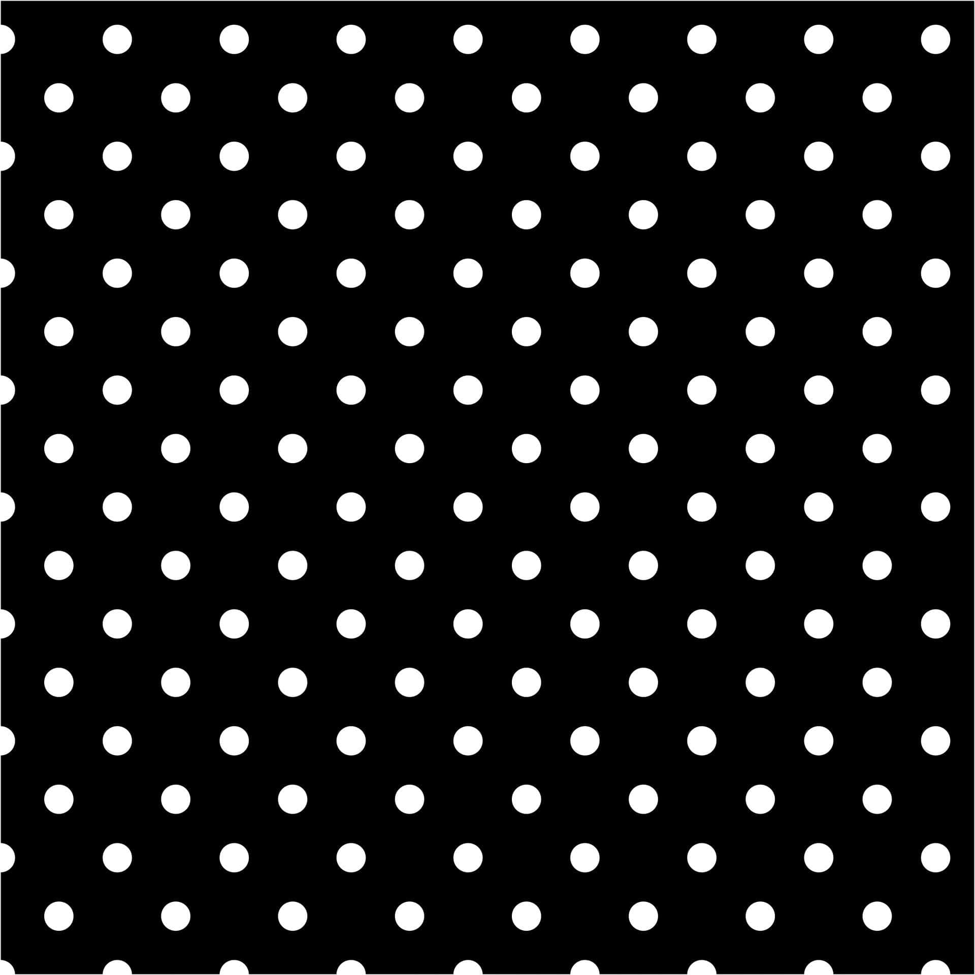 black polka dot, white polka dots, bold black background, Full HD Desktop Wallpaper