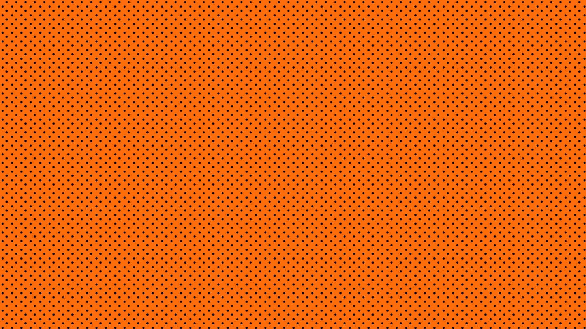 black dots, vibrant orange background, evenly spaced black dots, Full HD Desktop Wallpaper