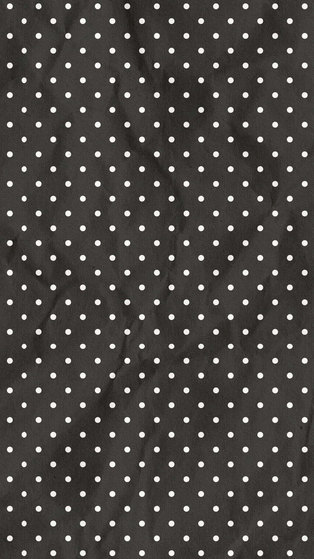 black and white dots, polka dots, crumpled black fabric, Full HD Phone Wallpaper