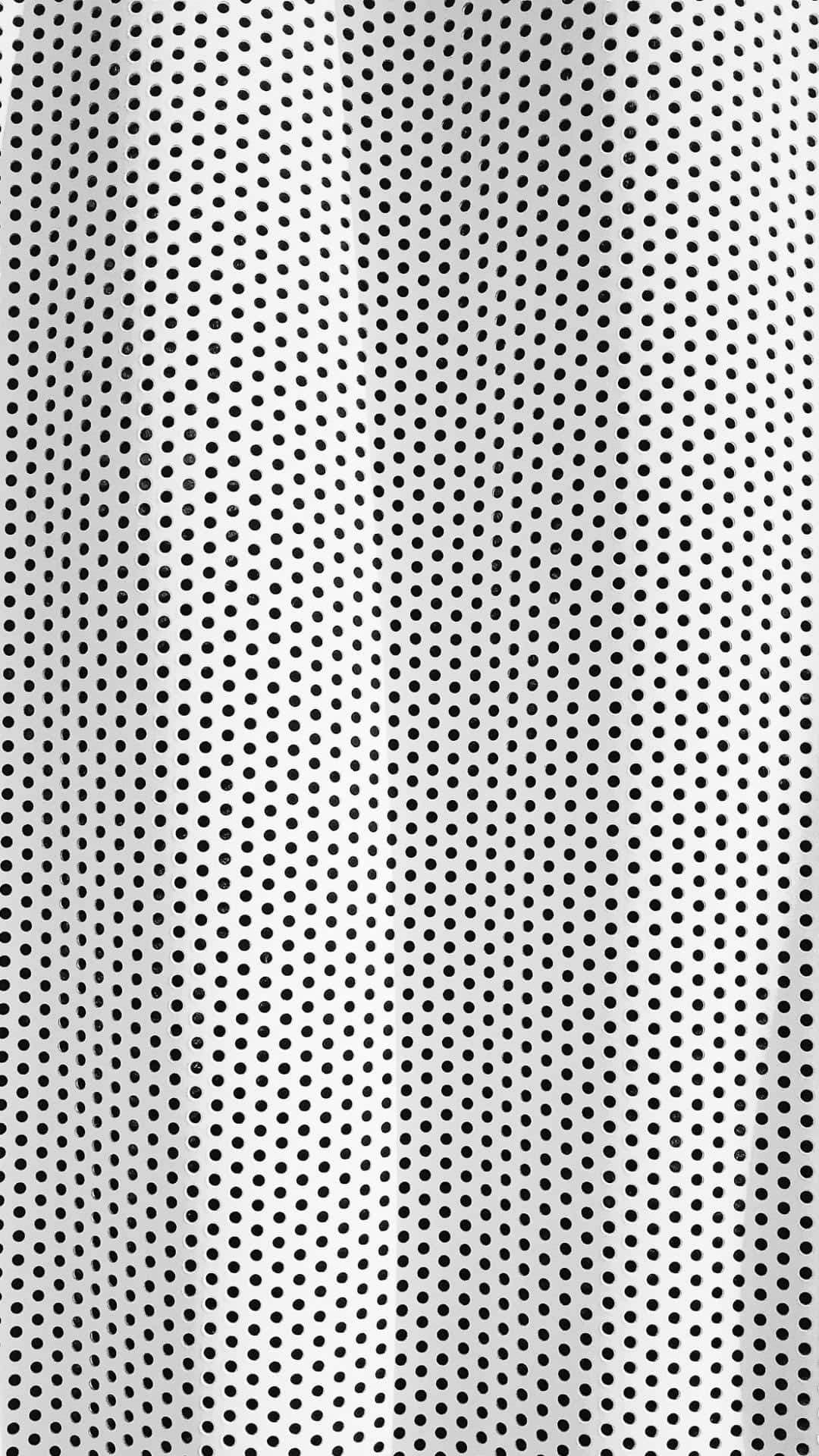 black and white dots, silver perforated metal sheet, evenly spaced black dots, Full HD Phone Wallpaper