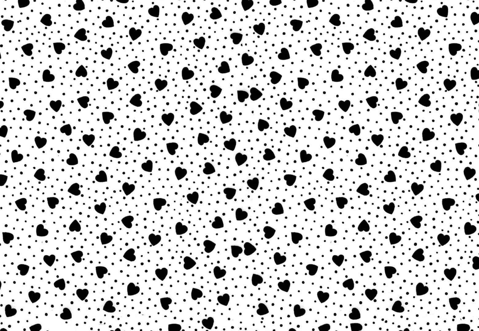 black hearts, dots, white background, HD Desktop Wallpaper