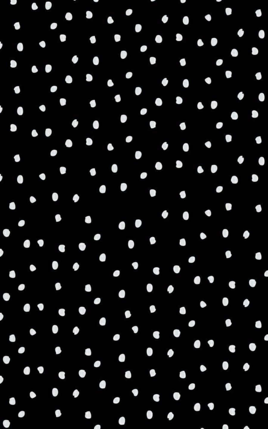 black and white dots, minimalist black background, scattered white brushstroke dots, HD Phone Wallpaper