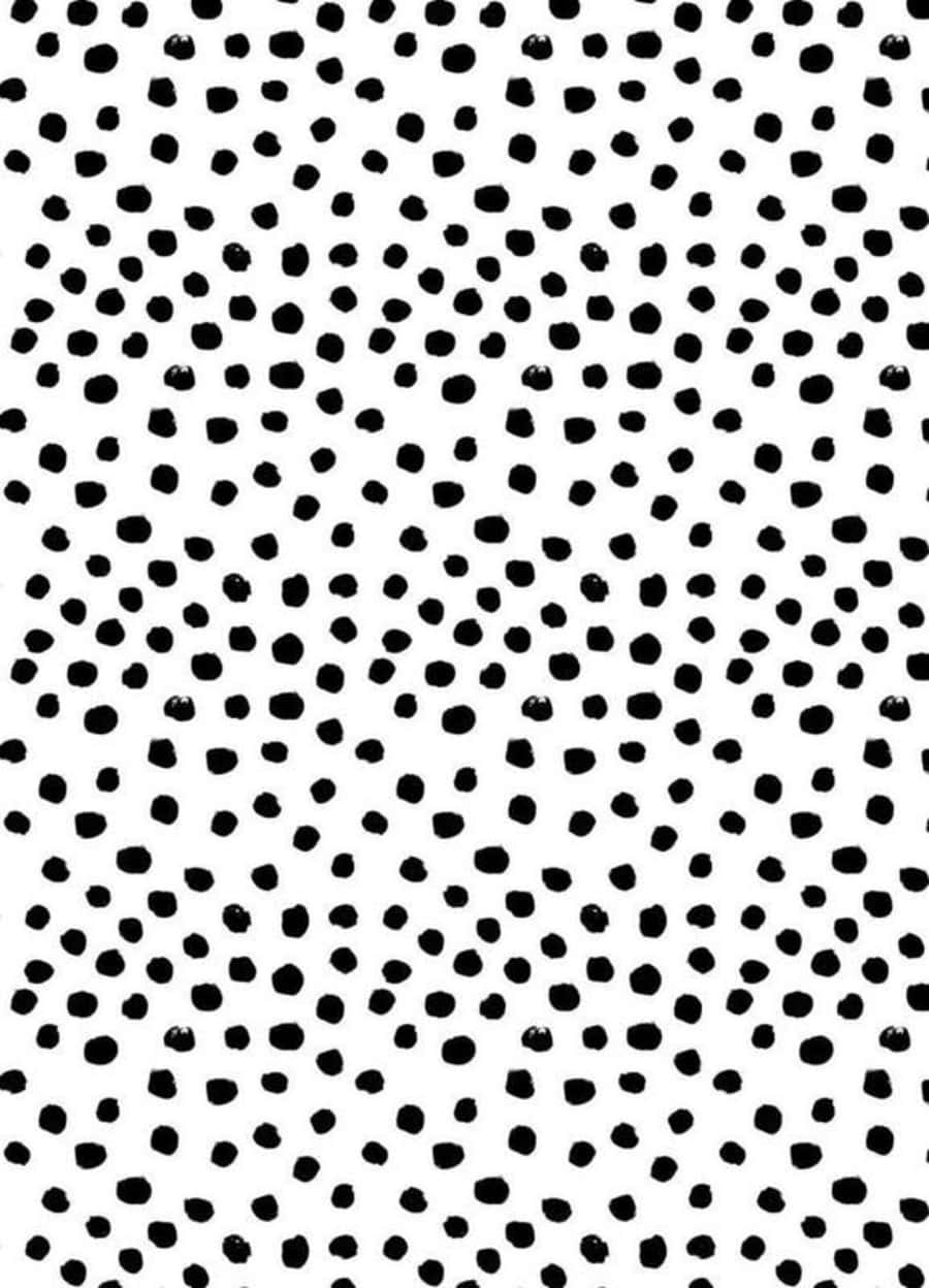 black and white dots, crisp white background, scattered black ink dots, SD Phone Wallpaper