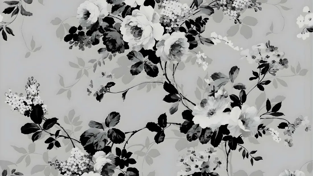 Black And White Floral