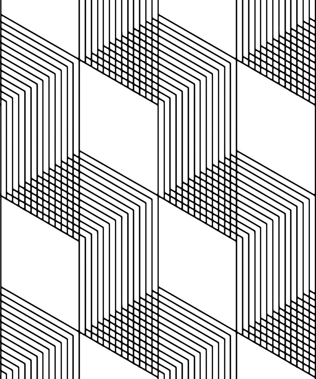 black and white geometric, zigzag lines, grids, HD Phone Wallpaper