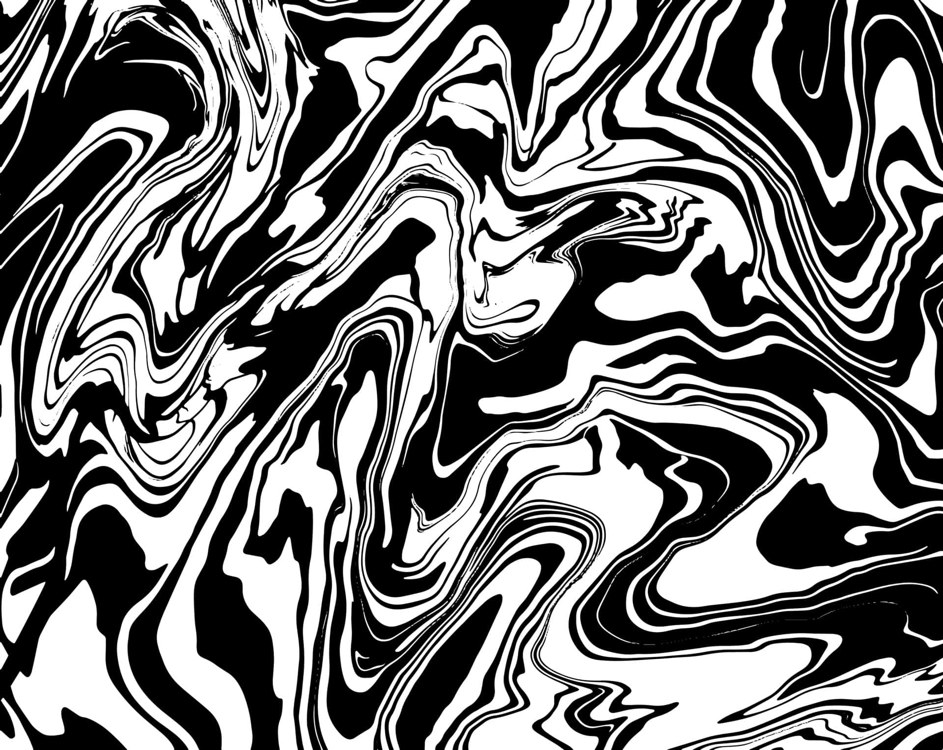black and white abstract, swirl, hypnotic fluid motion, Full HD Desktop Wallpaper