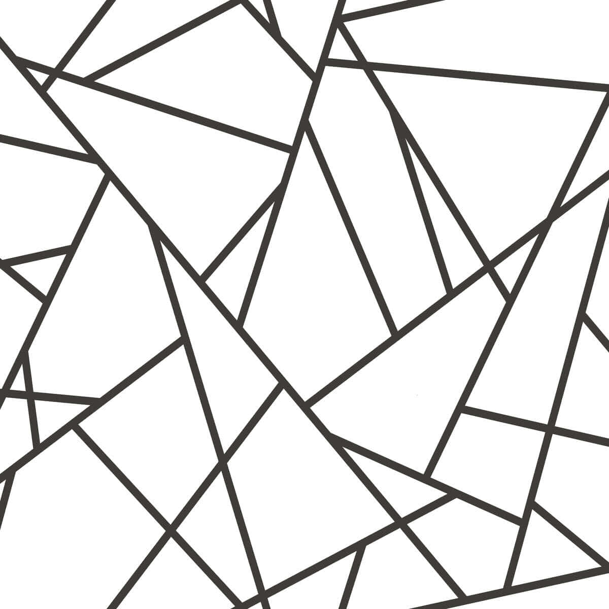 black and white geometric, intersecting black lines, irregular triangles, SD Desktop Wallpaper