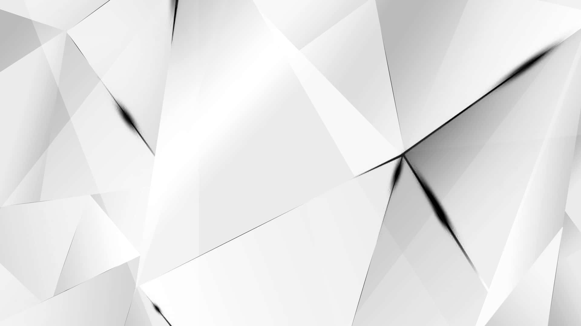black and white abstract, sharp white triangular facets, bold black lines, Full HD Desktop Wallpaper