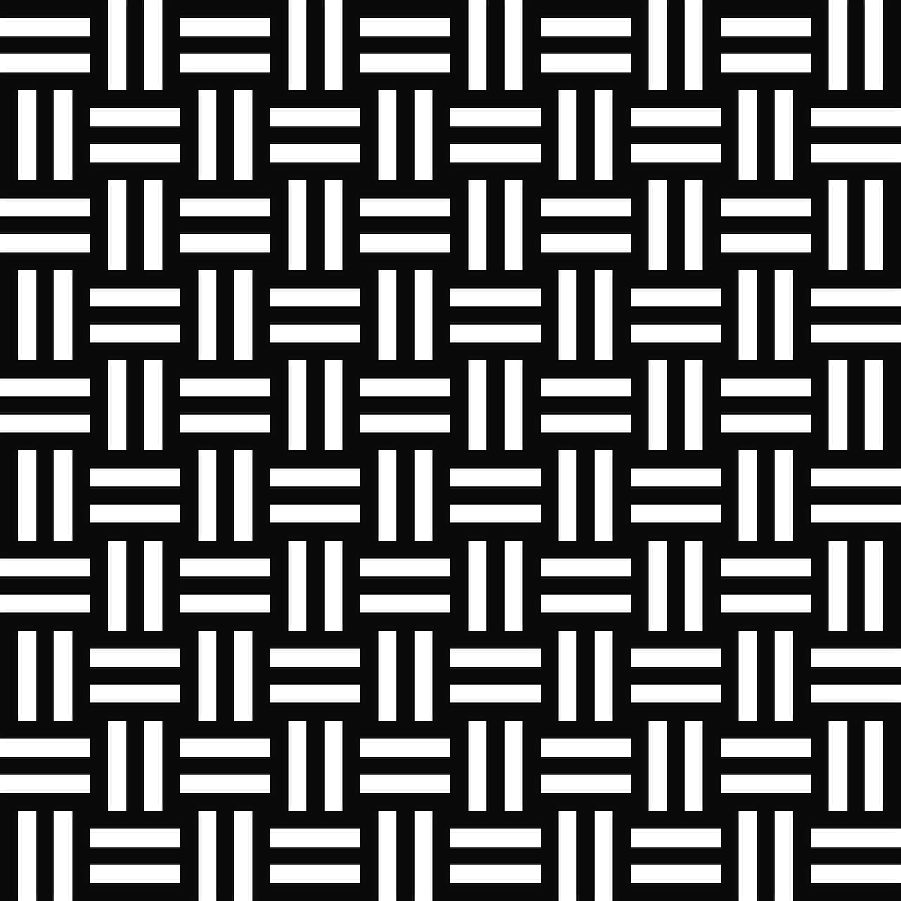 black and white geometric pattern, interwoven horizontal and vertical bars, seamless woven texture, HD Desktop Wallpaper