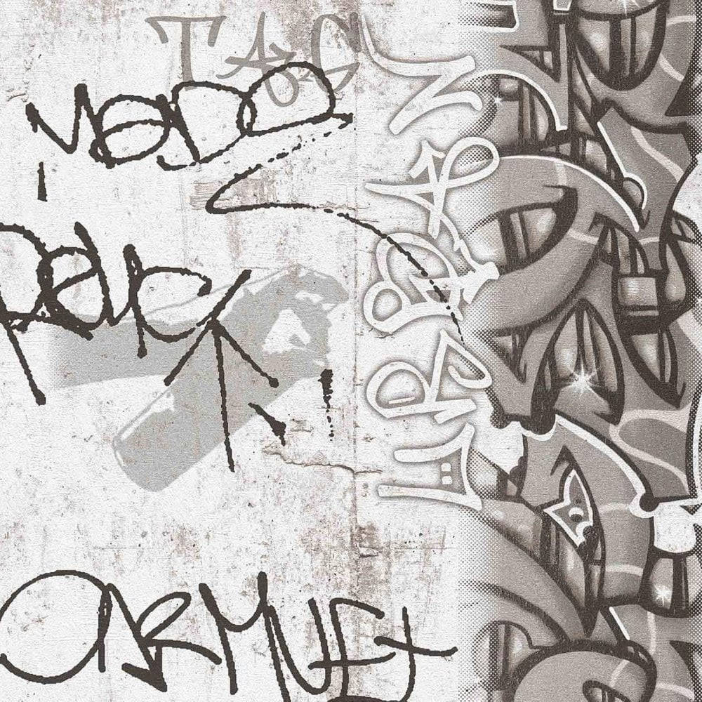 Black And White Graffiti, graffiti tags, stylized lettering, SD Desktop Wallpaper