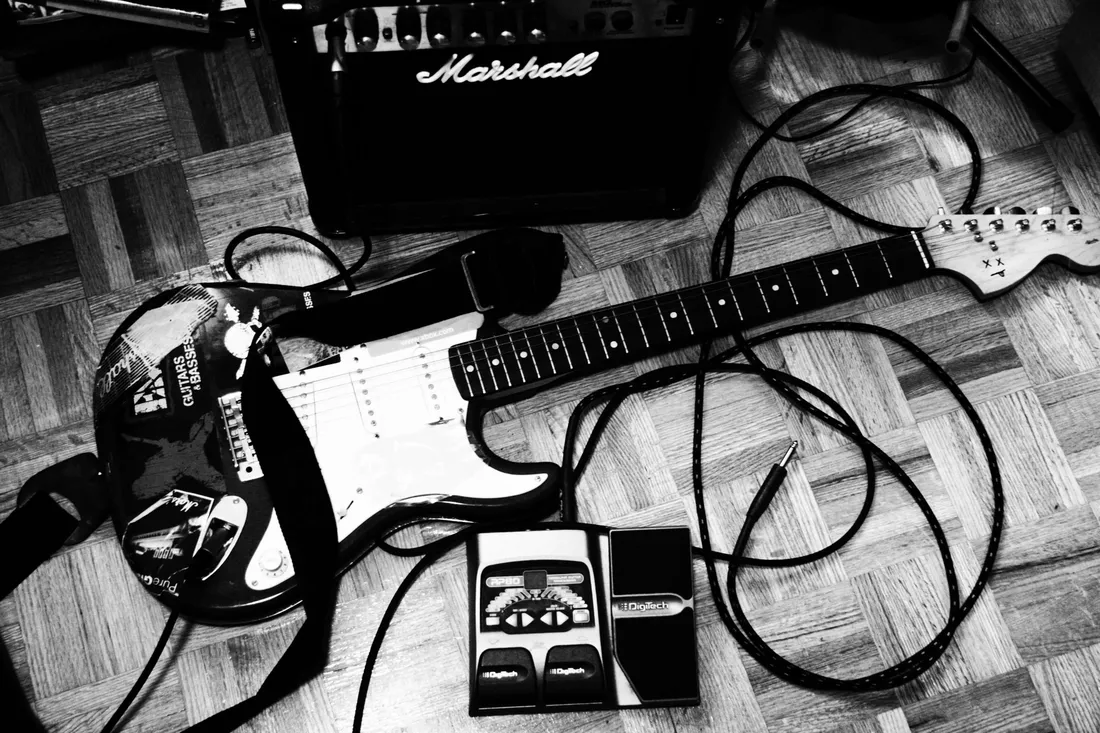 Black And White Guitar