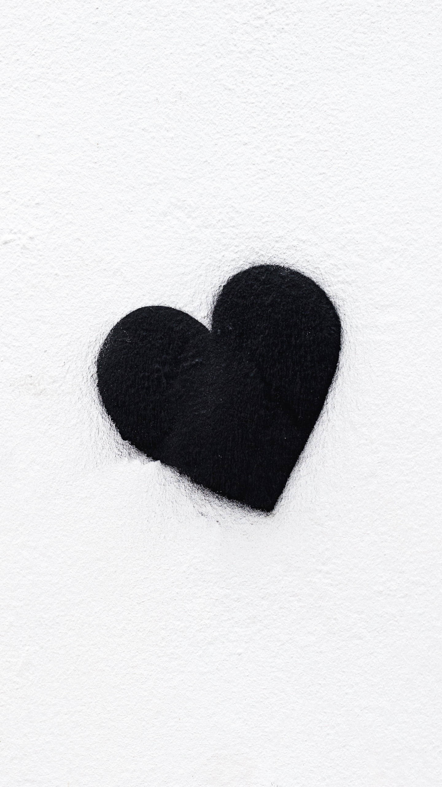 black heart, white paper, textured paper, 2K Phone Wallpaper