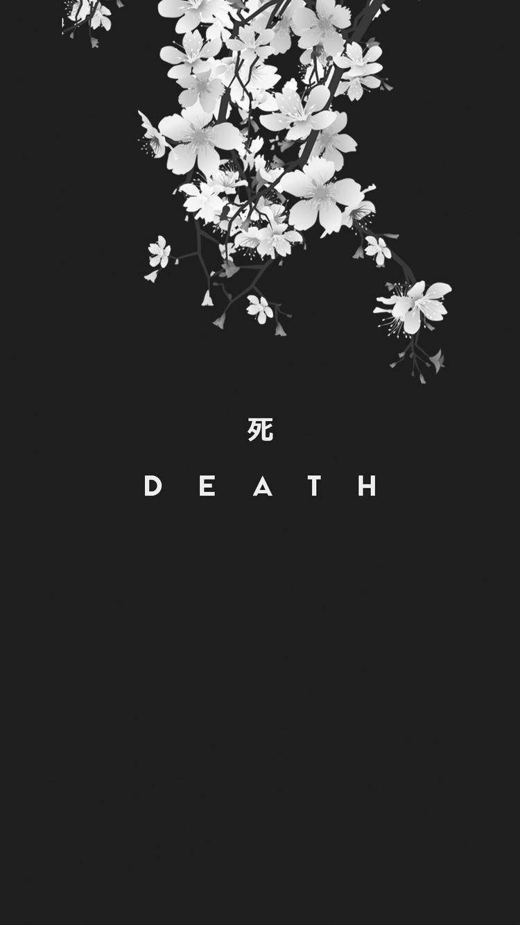 Cherry Blossoms, Anime, Black And White, HD Phone Wallpaper