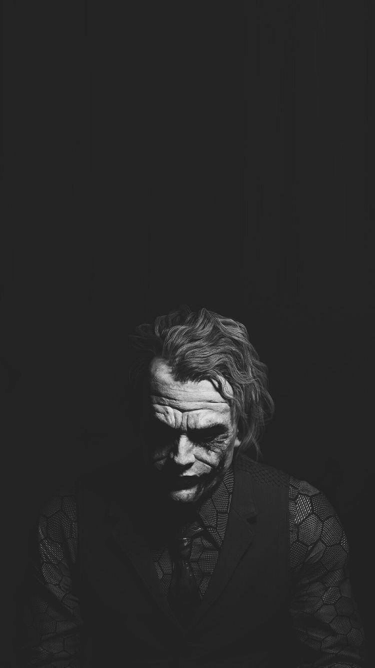 Black And White Joker, Joker, sinister grin, HD Phone Wallpaper