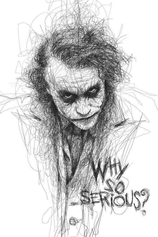 Black And White Joker, Joker, wild hair, SD Phone Wallpaper