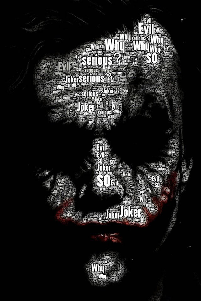 Black And White Joker, Joker, Why so serious?, SD Phone Wallpaper