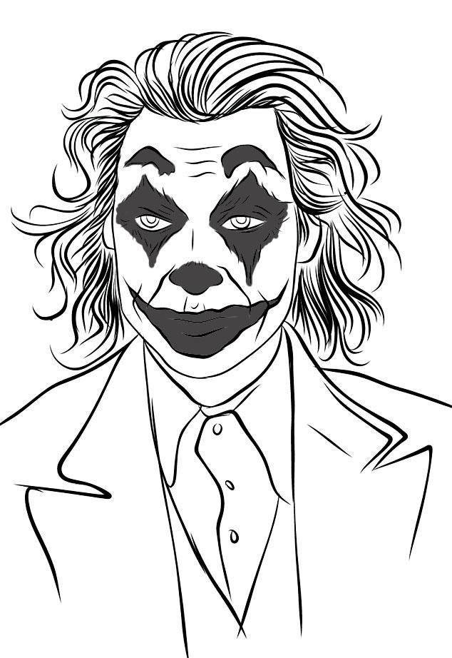 Black And White Joker, Joker, wild hair, SD Phone Wallpaper