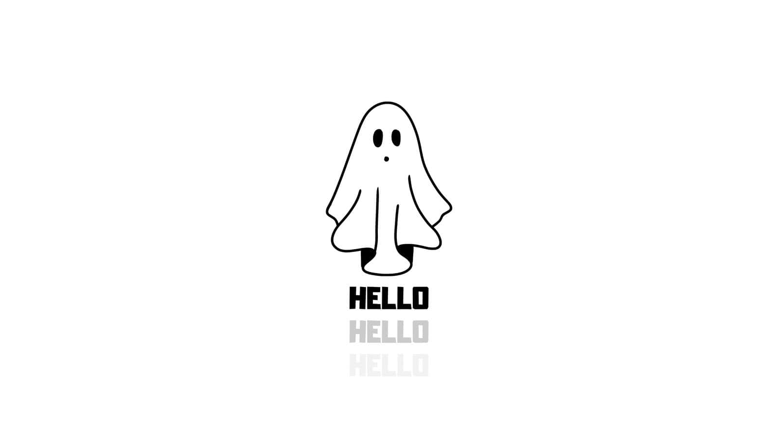 simple black and white, minimalistic black and white landscape, ghost, HD Desktop Wallpaper