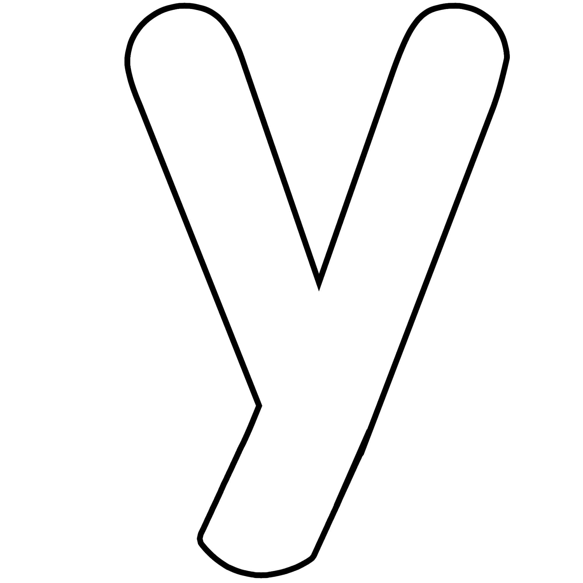 black and white letter, letter Y, bold black outline, Full HD Desktop Wallpaper