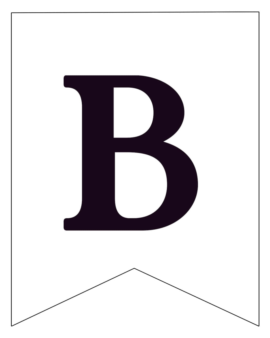 Black And White Letter, dark purple letter B, white banner, HD Phone Wallpaper