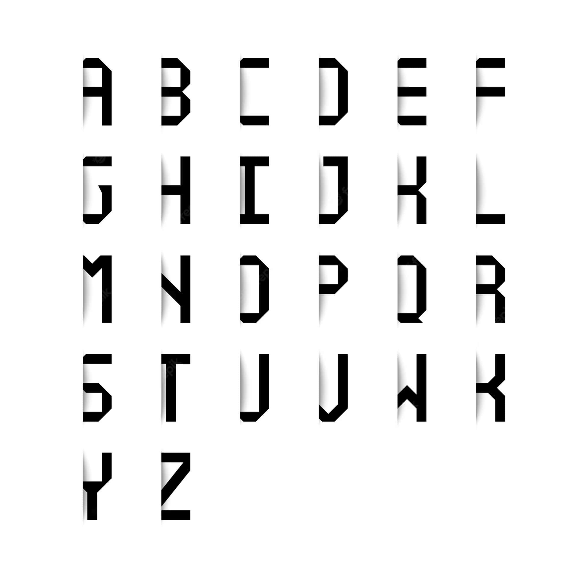 Black And White Letter, A to Z, grid, Full HD Desktop Wallpaper