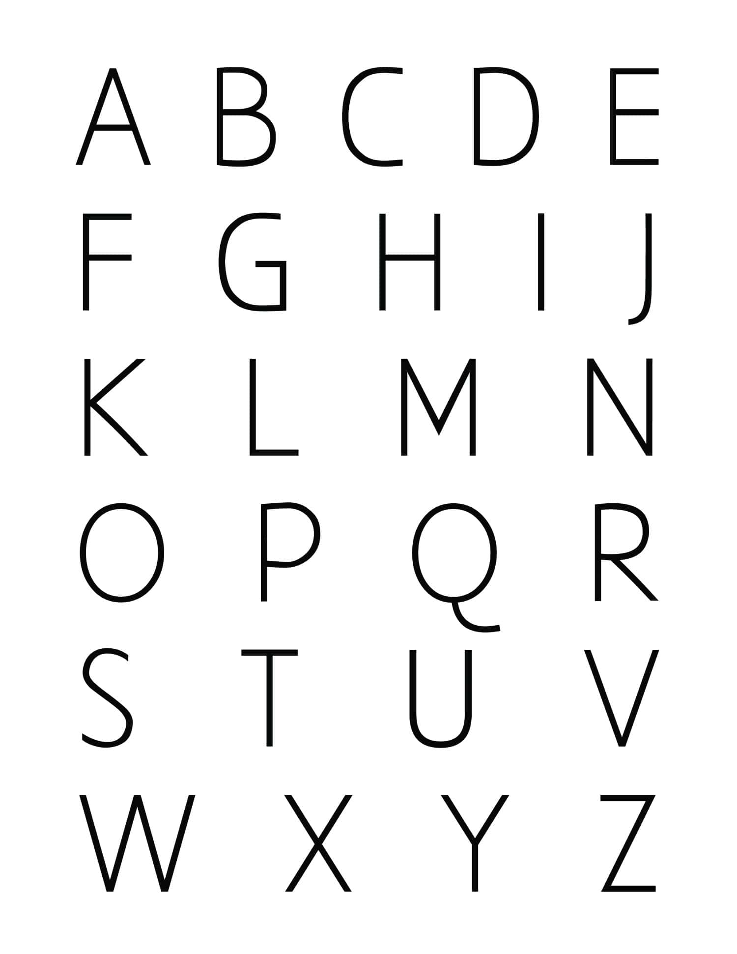 Black And White Letter, A to Z, uppercase letters, Full HD Phone Wallpaper