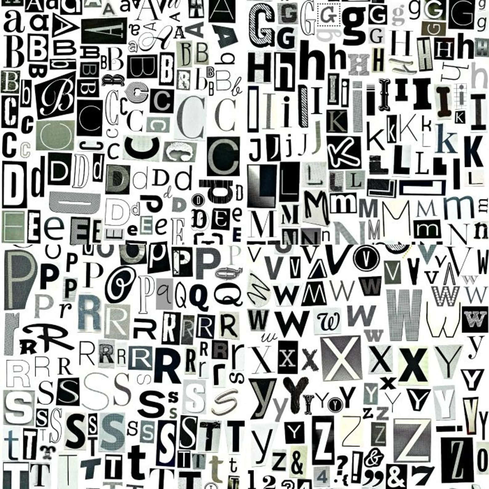 Black And White Letter, wooden surface, black gray and white, HD Desktop Wallpaper