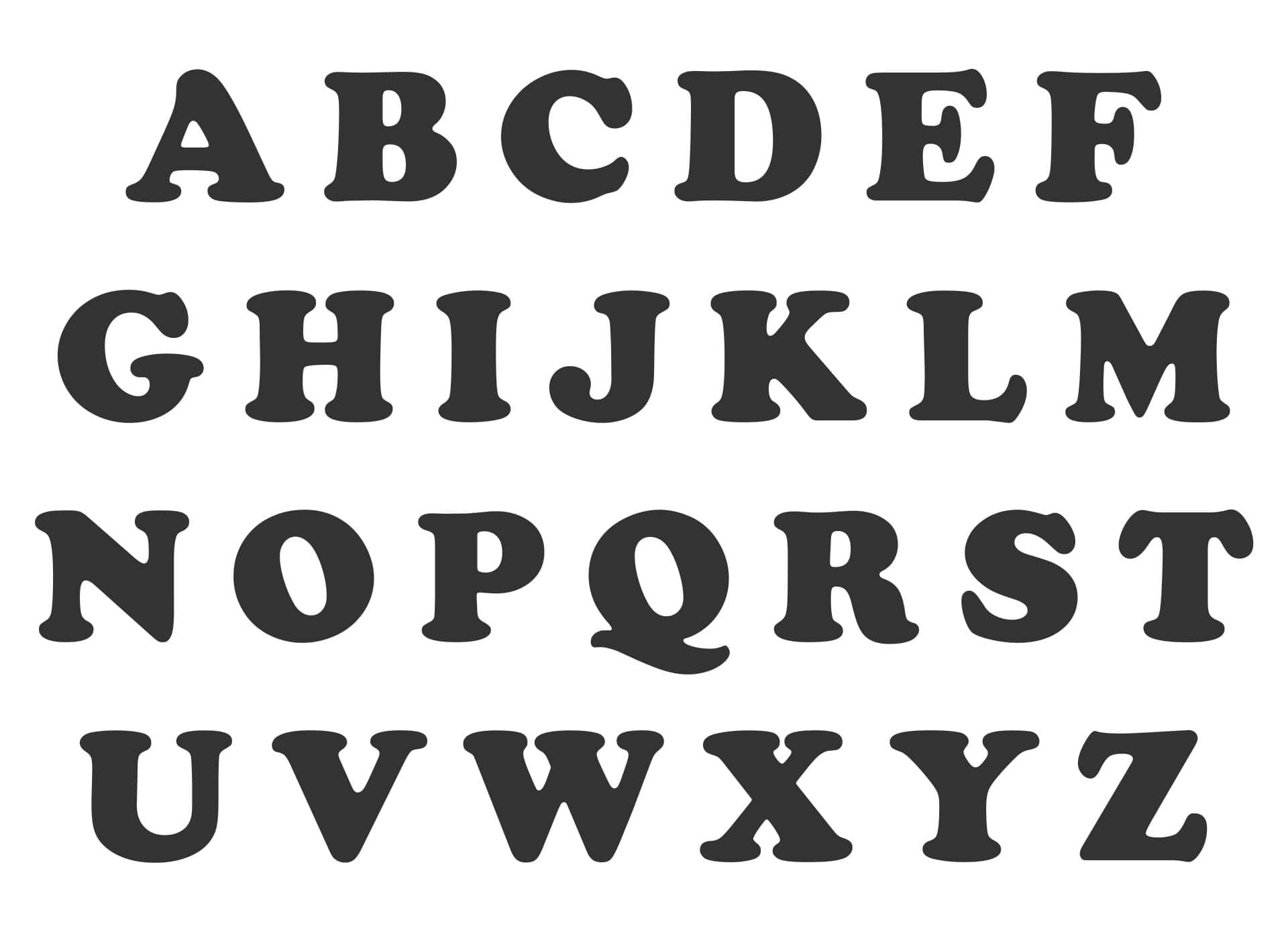 Black And White Letter, A to Z, uppercase letters, Full HD Desktop Wallpaper