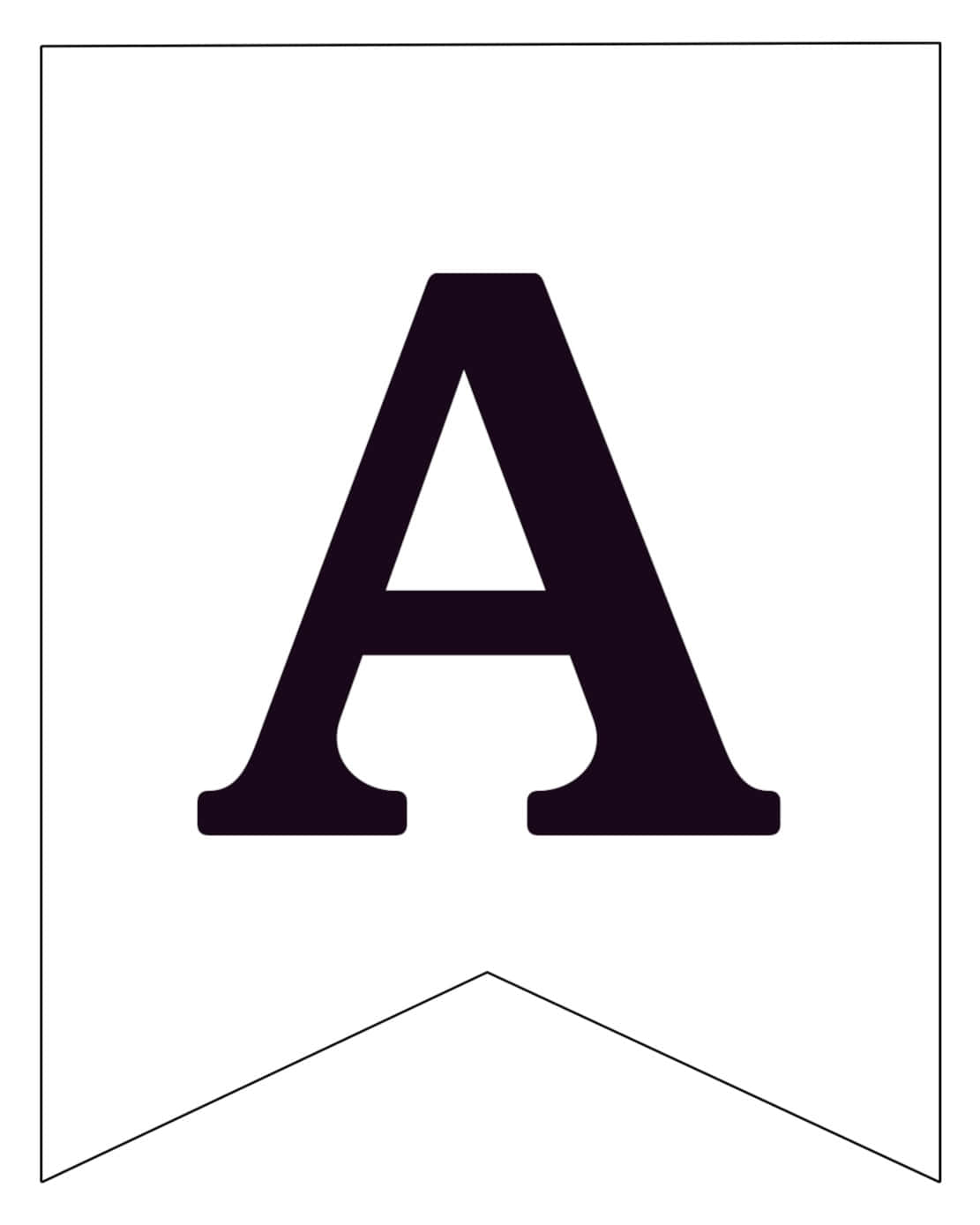 black letter A, white banner, pointed bottom edge, HD Phone Wallpaper