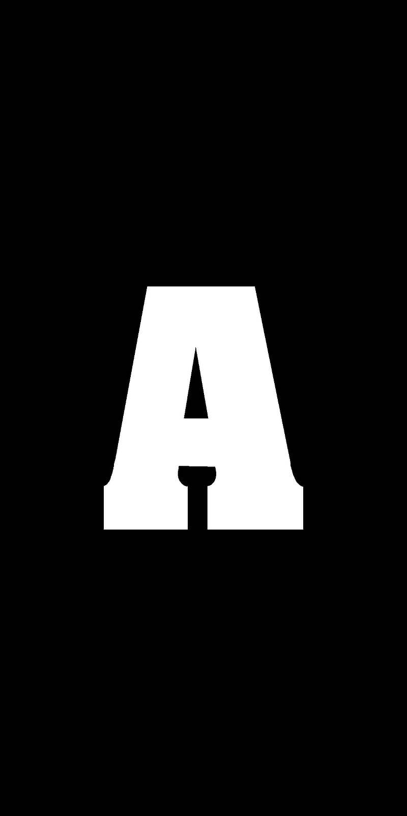 White Letter A Name Black, letter A, white uppercase letter, HD Phone Wallpaper