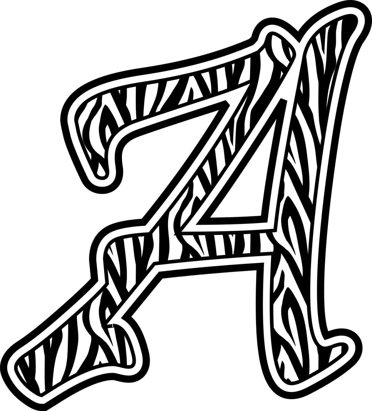 Black And White Letter, letter A, zebra stripe pattern, HD Phone Wallpaper