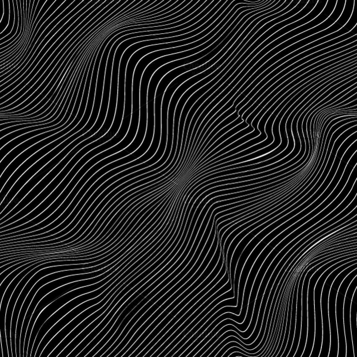 abstract black white contour lines, hypnotic wavy lines, central point, SD Desktop Wallpaper